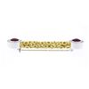 Image 4 : Unique 18k TT Gold Rubellite Tourmaline Diamond Open Circle Work Bar Pin Brooch