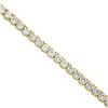Image 4 : Classic 18K Yellow Gold 7.50 ctw Round Brilliant Cut Diamond Line Tennis Bracele