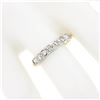 Image 3 : Antique 14k TT Gold 0.30 ctw Old Single Cut Pave Diamond Stack Wedding Band Ring