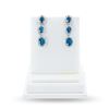 Image 1 : 4.34 ctw Blue Sapphire and 0.86 ctw Diamond 14K White Gold Earrings