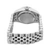 Image 9 : Rolex Ladies Stainless Steel Quickset Sapphire Silver Pyramid Diamond Datejust H