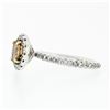 Image 6 : 18k Gold 1.56 ctw GIA Fancy Orange Brown Diamond Solitaire Halo Engagement Ring