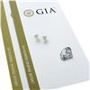 Image 2 : NEW Platinum 3.06 ctw GIA Round Brilliant Diamond Martini 4 Prong Stud Earrings