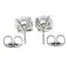 Image 3 : NEW Platinum 3.06 ctw GIA Round Brilliant Diamond Martini 4 Prong Stud Earrings