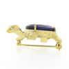 Image 6 : Vintage 14k Yellow Gold 11 ctw Oval Amethyst Diamond Turtle Tortoise Pin Brooch