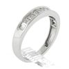 Image 9 : Solid 14K White Gold .60 ctw Baguette Cut Channel Set Diamond Stackable Band Rin