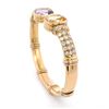 Image 6 : 18KT Yellow Gold 9.26 ctw Amethyst, Citrine & Diamond Flex Bangle Bracelet