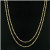 Image 4 : Vintage Italian 14k Gold 40" Long Interlocking Paperclip Link Chain Necklace