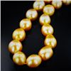 Image 1 : 10MM to 13MM GOLDEN South Sea Cultured Pearl Necklace with 14K Yellow Gold Clasp