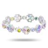 Image 2 : 21.05 ctw UNHEATED MultiColor Sapphire and 3.49 ctw Diamond Platinum Bracelet (G