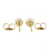 Image 2 : Vintage Simple Classic 14k Gold 4.5mm Round White Cultured Pearl Stud Earrings