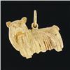 Image 2 : Estate Collectible 14K Yellow Gold Detailed Textured Silky Terrier Charm Pendant