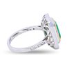 Image 3 : 2.53 ctw Emerald and 0.83 ctw Diamond 18K White and Yellow Gold Ring