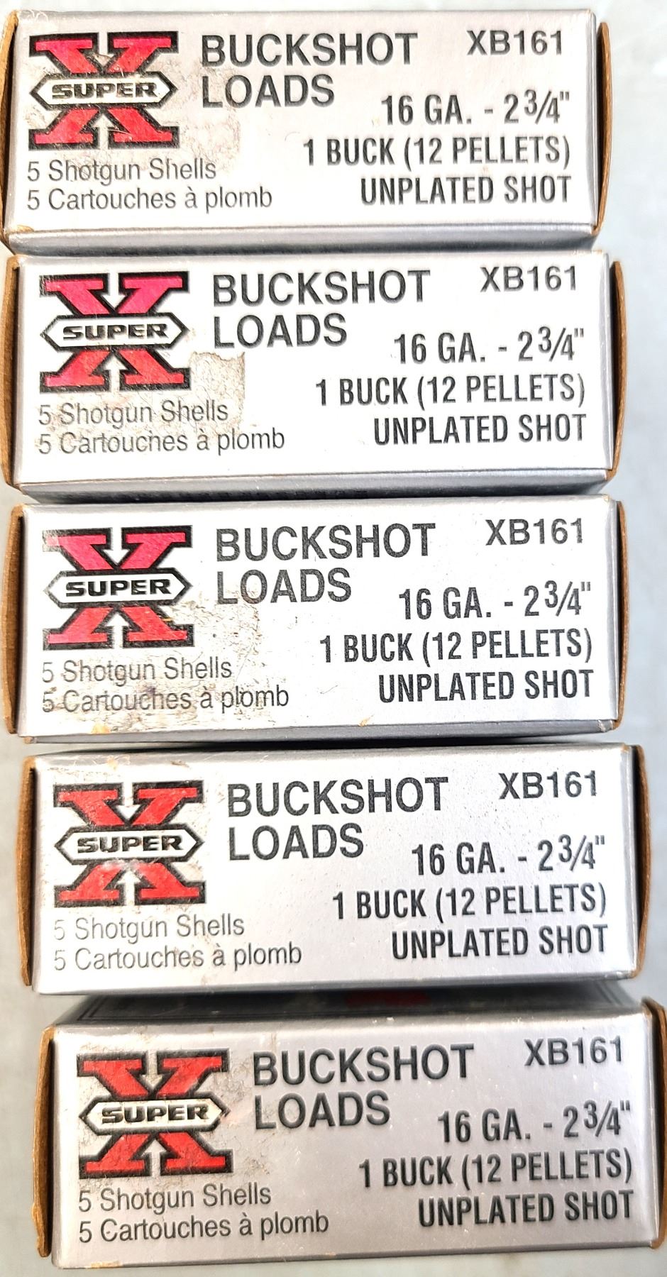 16 ga Winchester Super-X 2 3/4 in #1 Buck Shotgun Shells - 25 rds