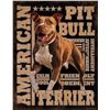 Image 1 : Pit Bull Dog Tin Sign - Measures 12.5 in x 16 in - NEW