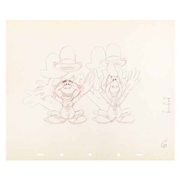 A Fred Moore and Ward Kimball “Nifty Nineties” Production Drawing.