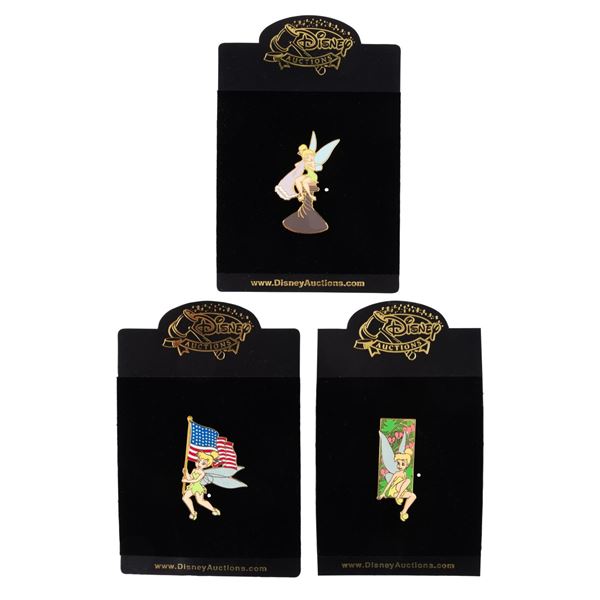 Three Disney Auctions Tinker Bell Pins.