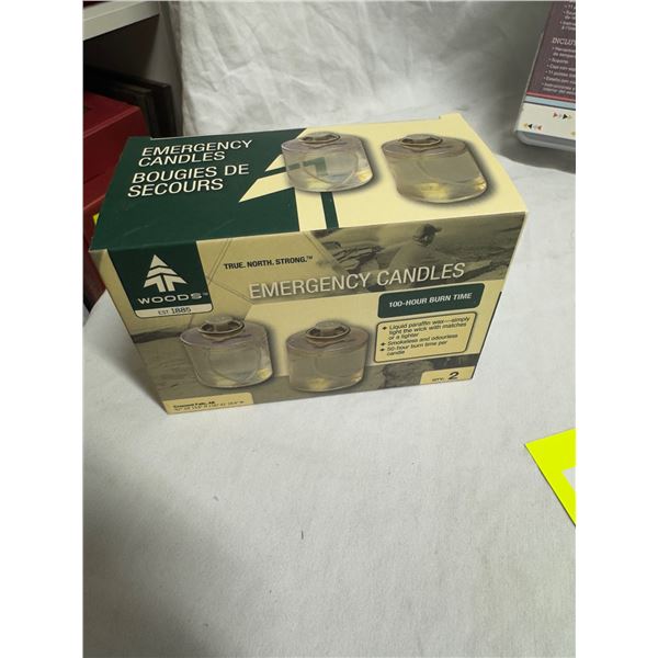 Woods, emergency candles