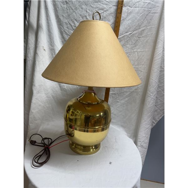 Vintage brass orb lamp