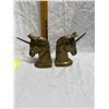 Image 1 : Brass unicorn bookends