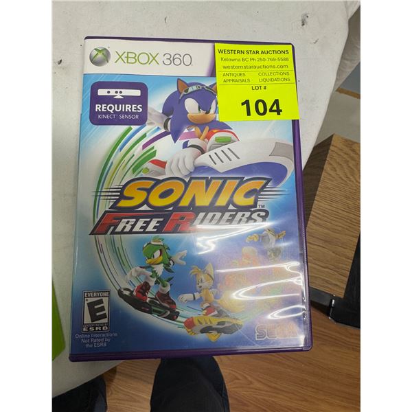 Xbox 360 sonic free riders