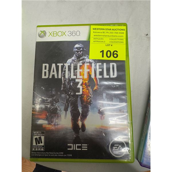 Xbox 360 battlefield three