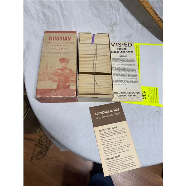 Russian vocabulary cards