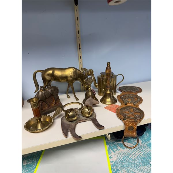 Brass bells and collectibles