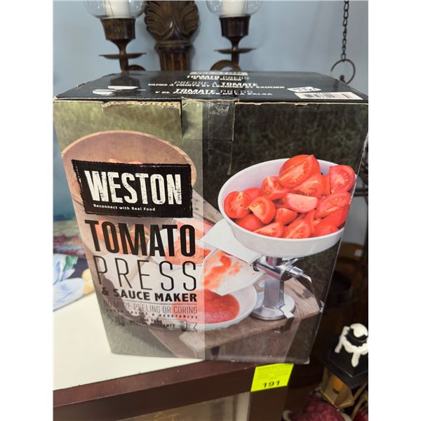 Tomato press and sauce maker