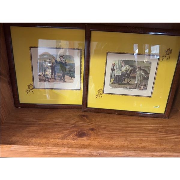 antique frames with artwork