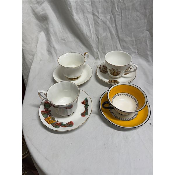 Tea, cups, and saucers
