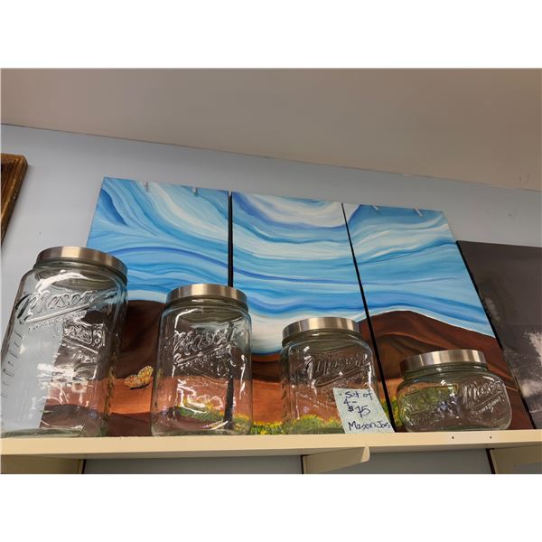 4 mason jars