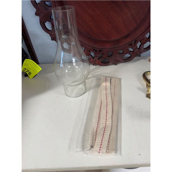 wicks and glass lantern flute