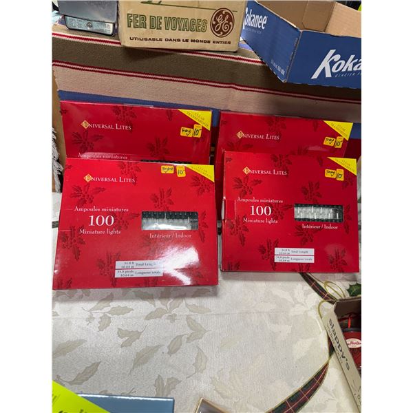 Clear, miniature lights