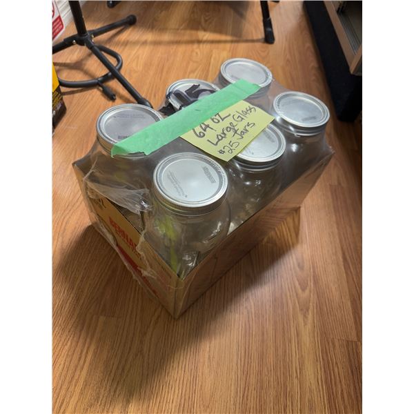 64 ounce large glass canning jars