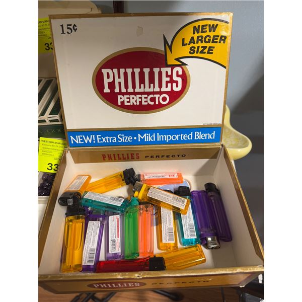 Cigar box and lighters
