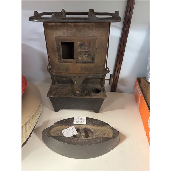 Antique iron and heater