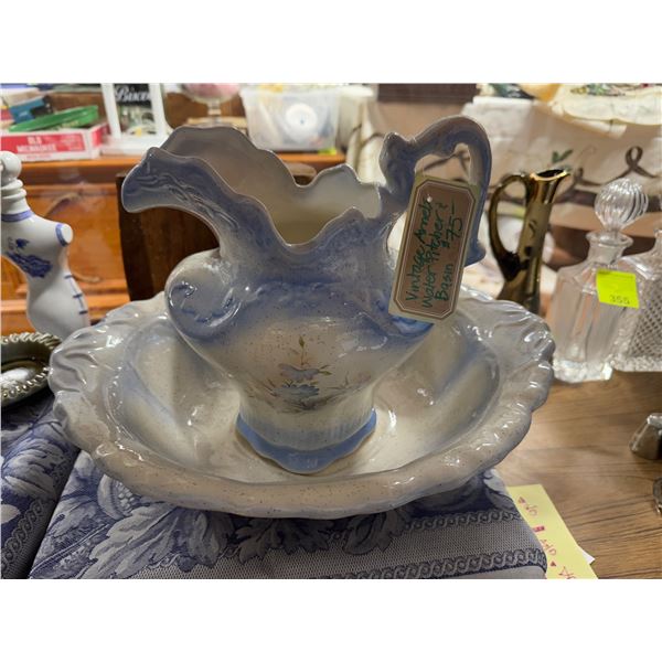Pitcher and water basin