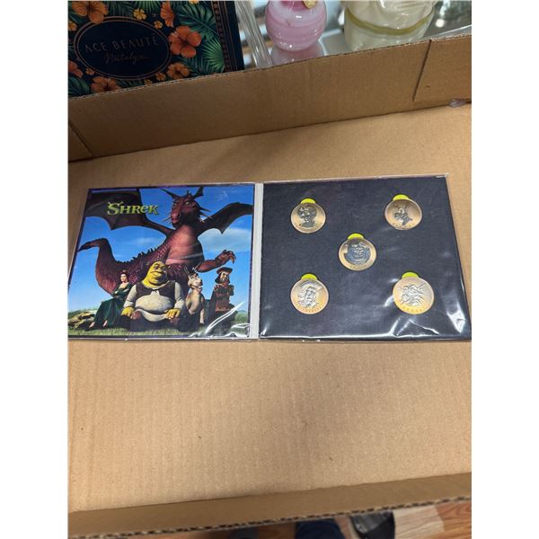 Shrek five collectible medallions