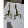 Image 1 : Fire dog ends brass