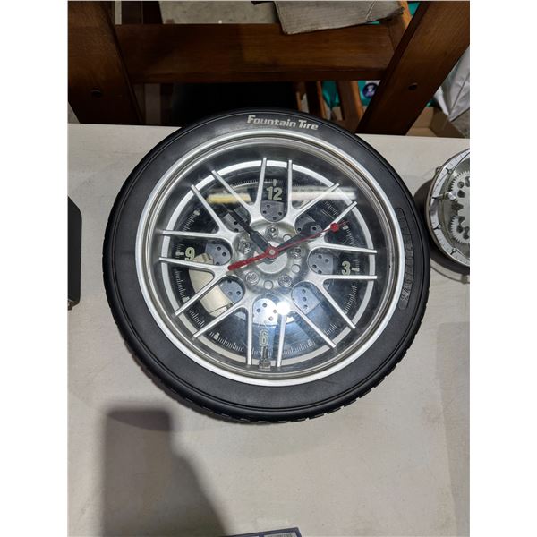 Fountain Tire wall clock