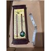 Storm glass thermometer