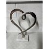 Image 1 : Heart statue with Marble? Base.