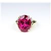 Image 1 : Stunning Rubellite Tourmaline and Diamond Ring