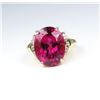 Image 3 : Stunning Rubellite Tourmaline and Diamond Ring