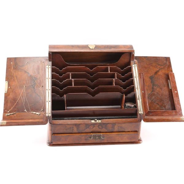Antique Burl Walnut Desk