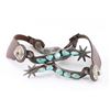 Image 2 : Pair of Crocket and Turquoise Spurs.