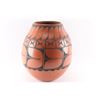 Image 1 : Large Santo Domingo Black on Red Pot.
