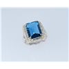 Image 2 : Magnificent Vivid London Blue Topaz and Diamond