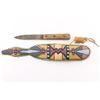 Image 1 : Beaded Knife Sheath With Trade Knife.